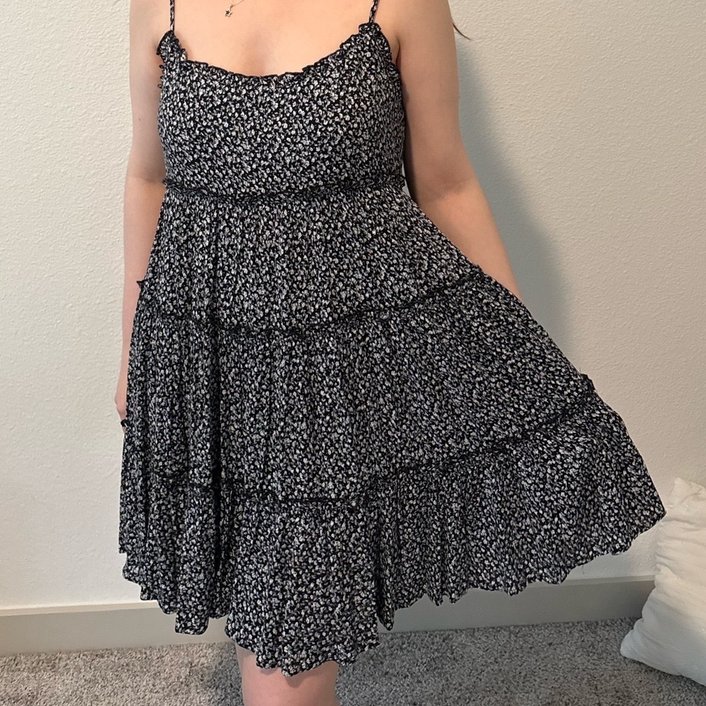 Lulu's Monochrome Textured Dress